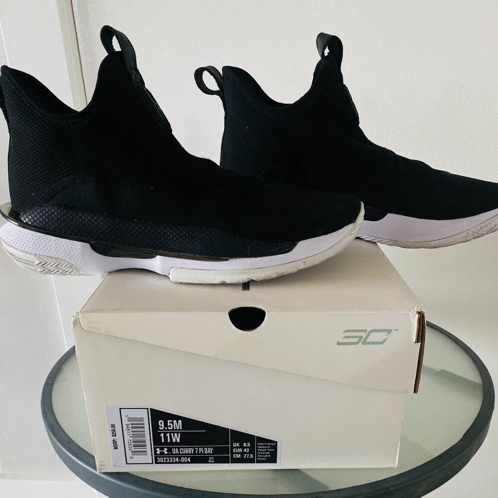 Under Armour Curry 7 Pi Day , 9 1/2 M/11 W, Black